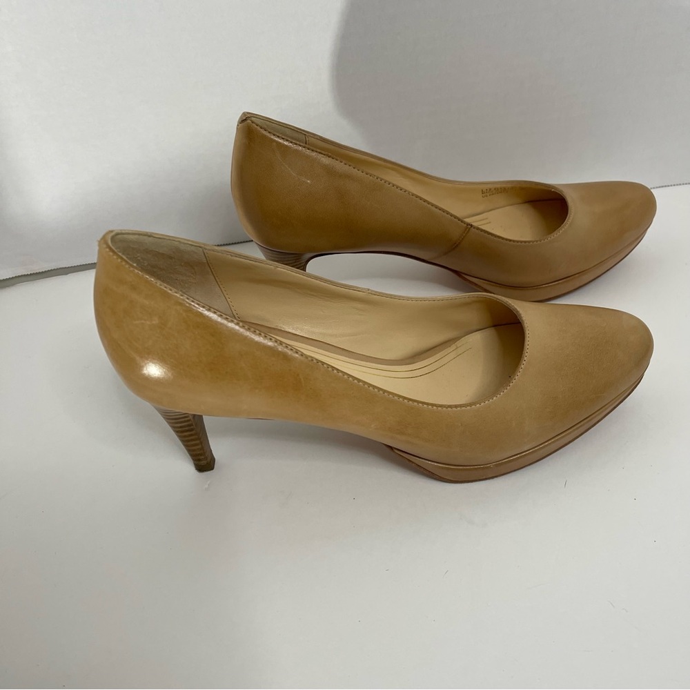 Cole Haan Nude Pumps Nike Air Comfort Kitten Heel Sm Platform Womens Sz 9